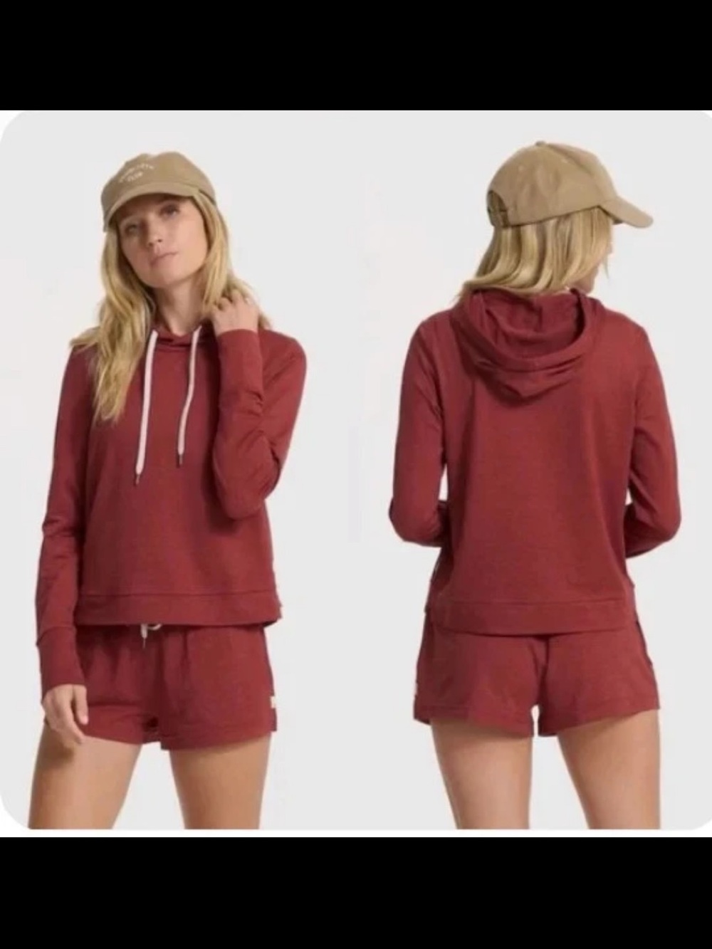 Vuori Halo Essential Hoodie XS Currant Heather